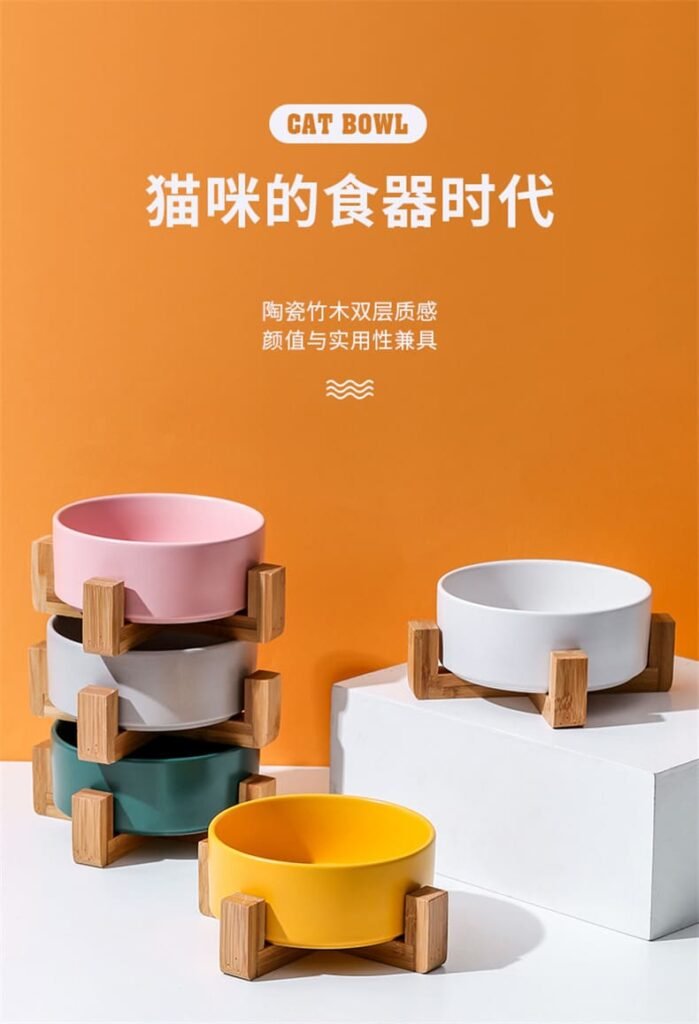 Wooden Frame Ceramic Cat Bowl Caso Machinery 31 790x1158