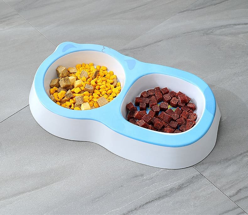 Thickened Plastic Double Diner Cat Bowl 11 Double Diner Cat Bowl Caso Machinery 3 790x