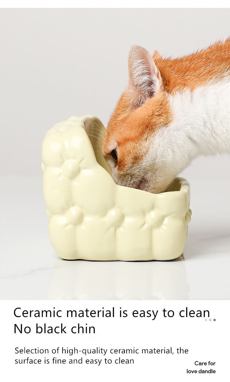 Ceramic Elevated Large Caliber Cat Feed Bowls 9 Cat Feed Bowls Caso Machinery 2 790x1241