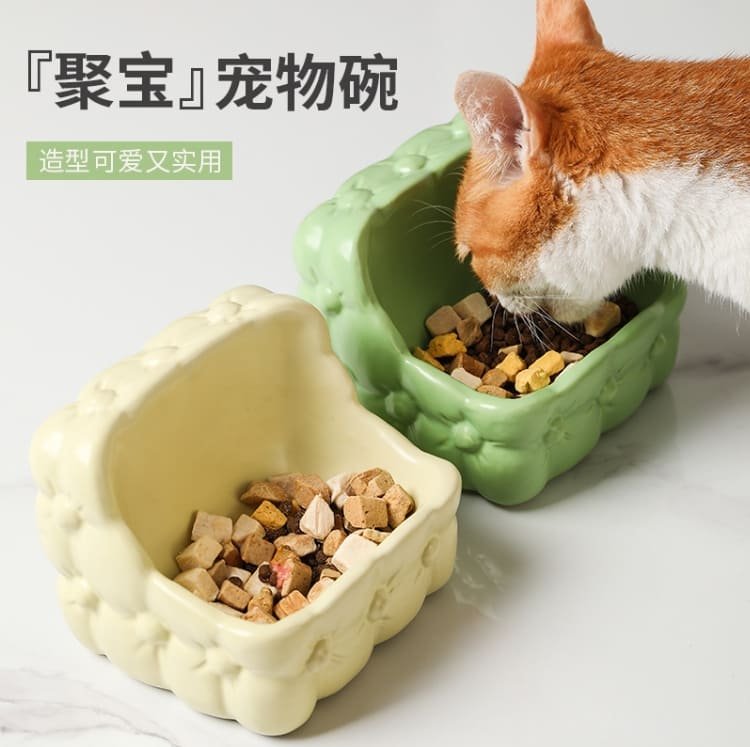 Ceramic Elevated Large Caliber Cat Feed Bowls 13 Cat Feed Bowls Caso Machinery 6 750x747