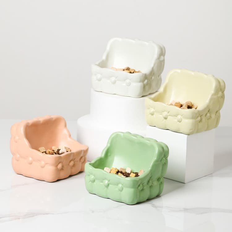 Ceramic Elevated Large Caliber Cat Feed Bowls 14 Cat Feed Bowls Caso Machinery 7 750x749