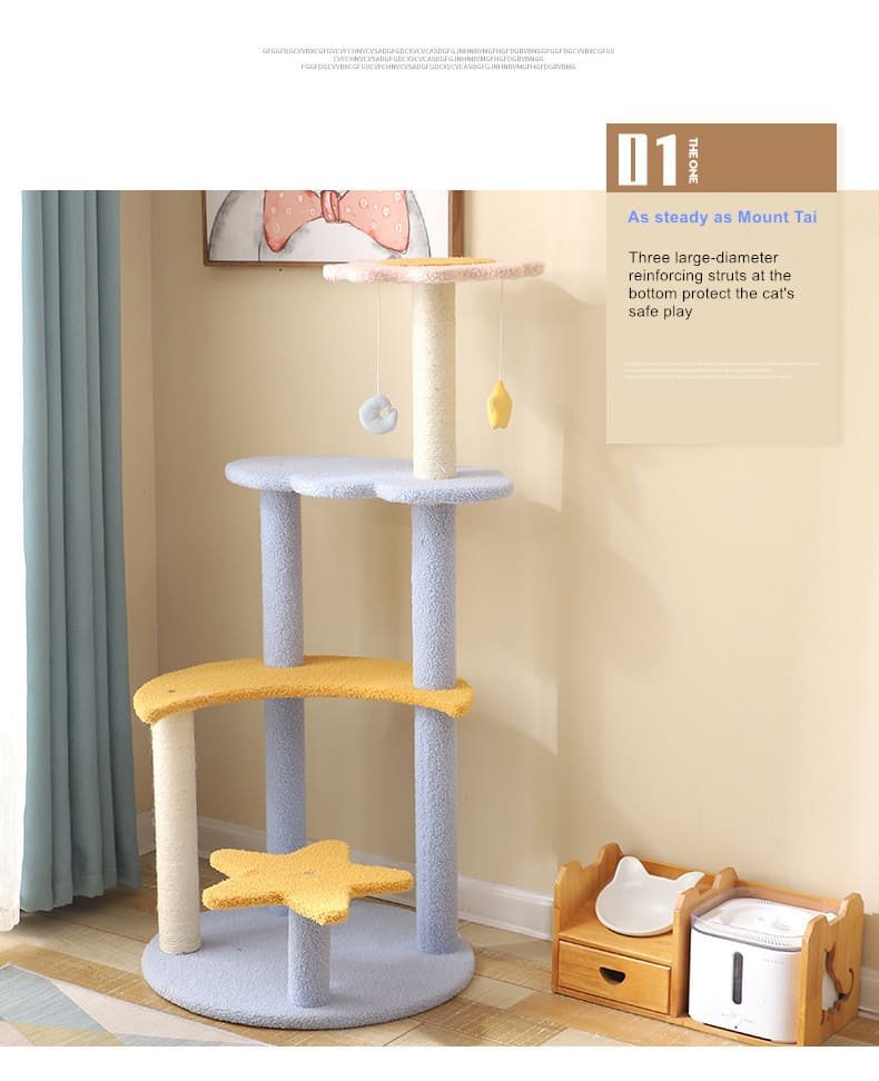 Three-Tier Platform Cat Furniture Cat Activity Stand 7 Cat Activity Stand Caso Machinery 7 790x972