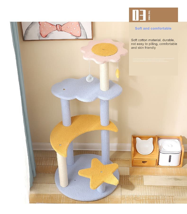 Three-Tier Platform Cat Furniture Cat Activity Stand 9 Cat Activity Stand Caso Machinery 9 790x906
