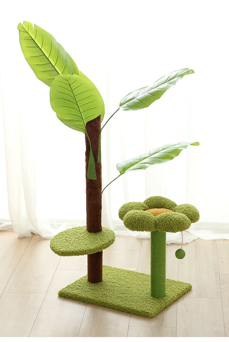 Green Leaves Cat Jump Tower Sisal Indoor Cat Furniture 8 Cat Jump Tower Caso Machinery 8 790x1178