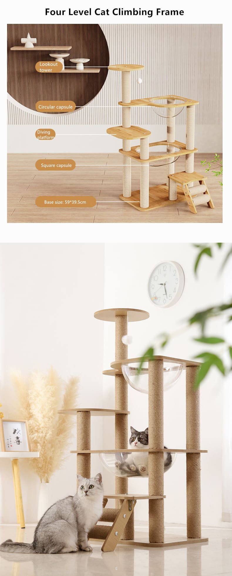 Multi Level Wood Activity Cat Climbing Frame 14 Cat Climbing Frame Caso Machinery 12 790x1956