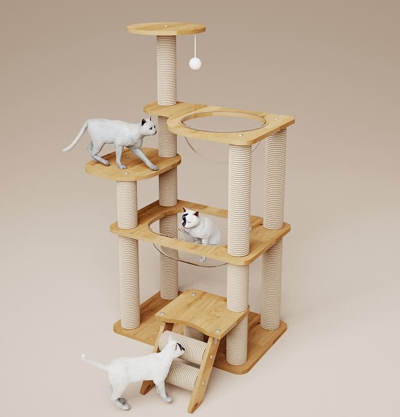 Multi Level Wood Activity Cat Climbing Frame 8 Cat Climbing Frame Caso Machinery 7 790x823