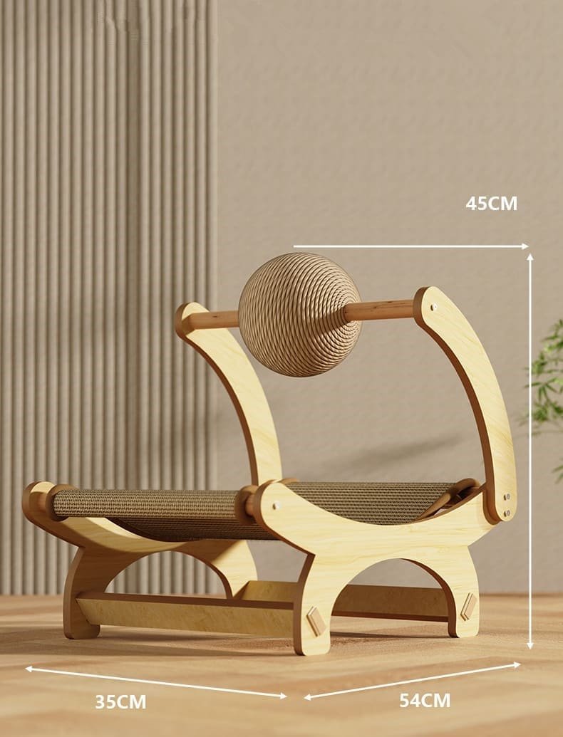 Multifunctional Wooden Cat Scratching Post Bed with Ball 6 Cat Scratching Post Bed Caso Machinery 32 790x1035