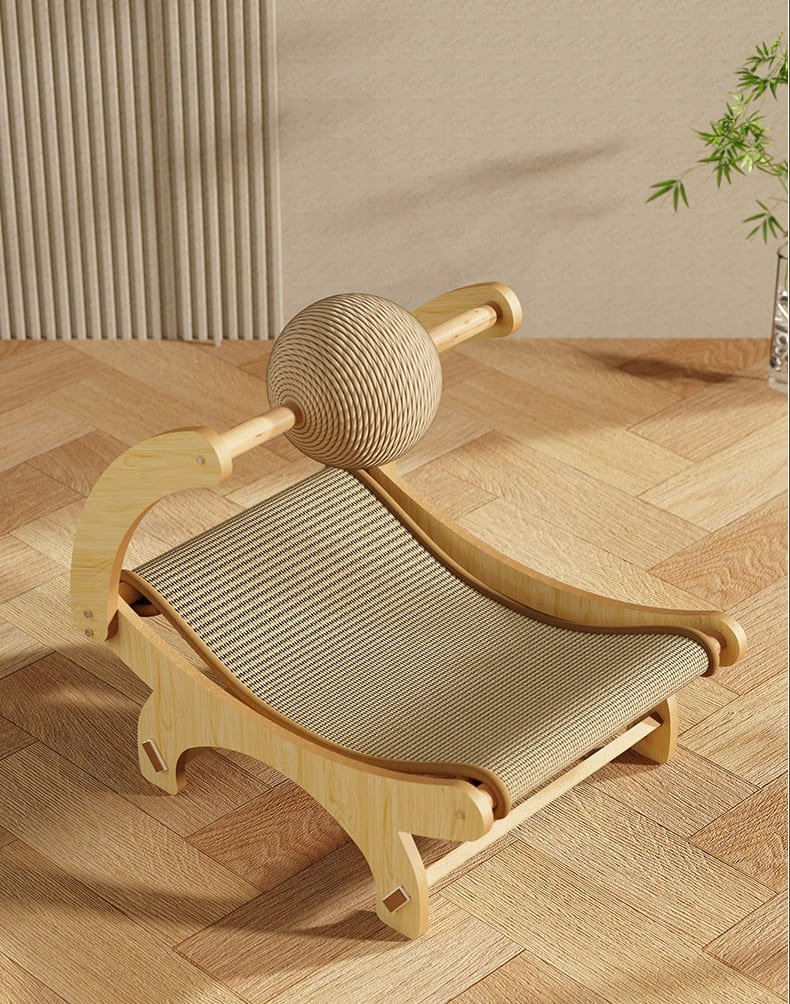 Multifunctional Wooden Cat Scratching Post Bed with Ball 12 Cat Scratching Post Bed Caso Machinery 9 790x1004